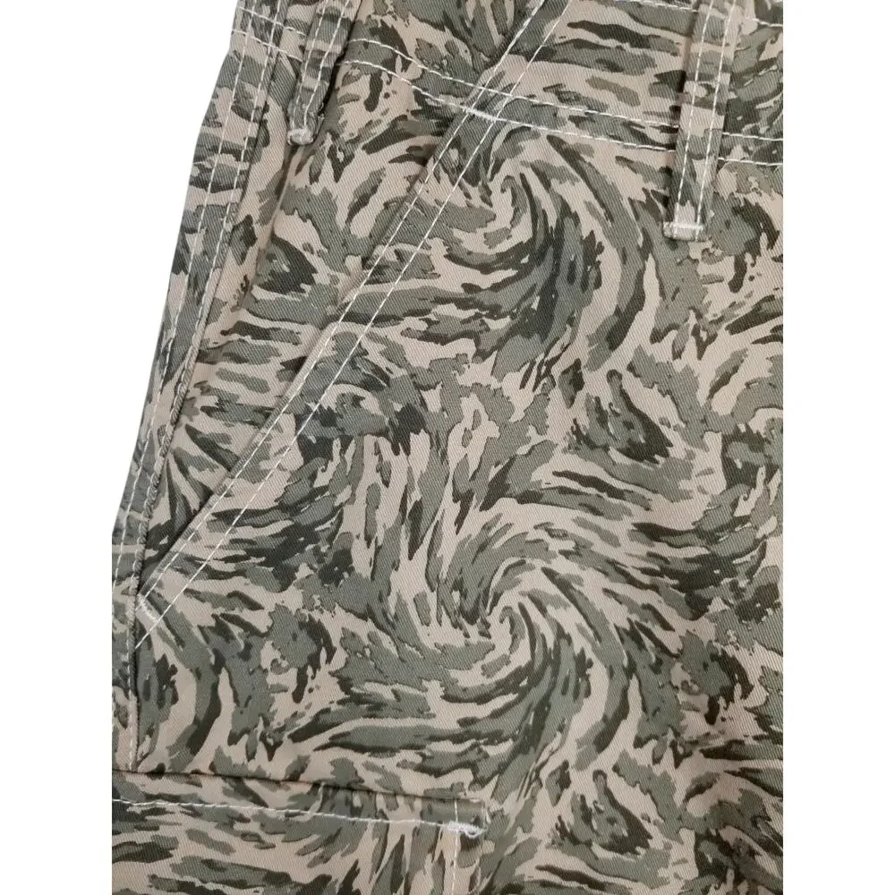 True Religion Men's Abstract Camo Cargo Pants Green Tan Waist 28